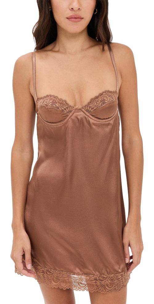 Angelina Slip Dress Espresso