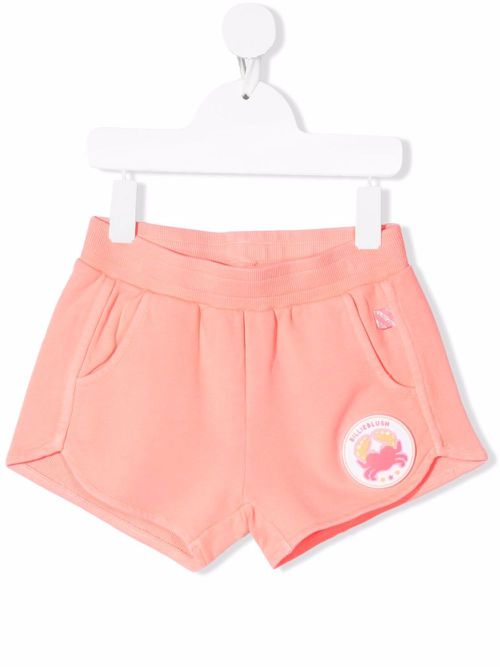 Logo-patch track shorts - Pink