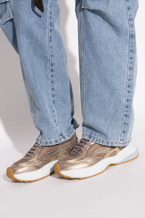Sports Shoes With Logo, Women's, Gold