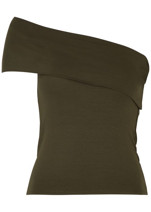 Maya One-shoulder Stretch-jersey top
