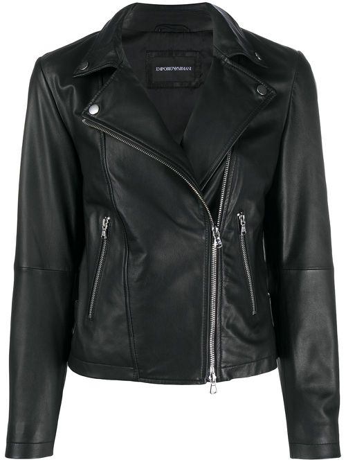 Zipped biker jacket - Black