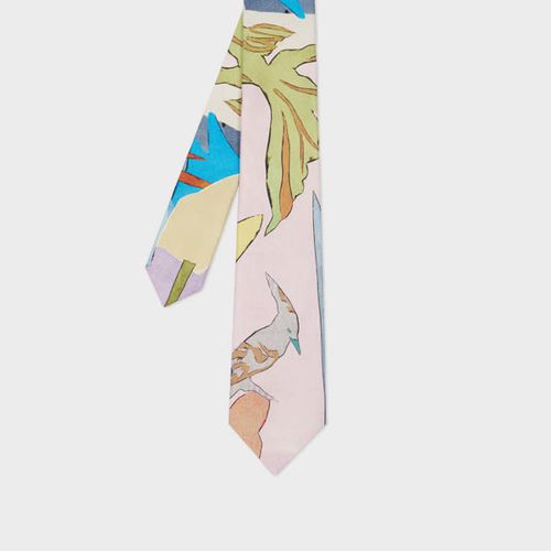 Pastel 'River Collage' Tie Blue