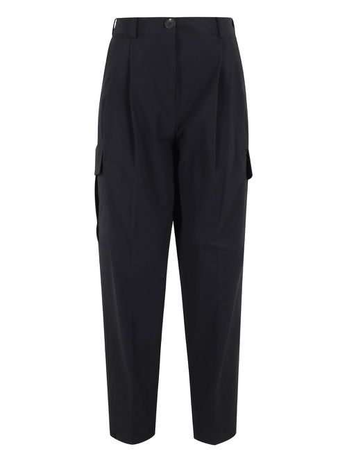 Pleated cargo pants - Black