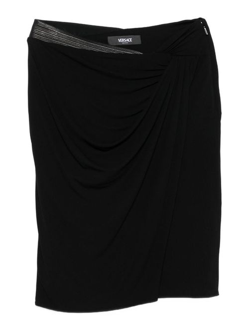 Blacj Jersey Draped Skirt