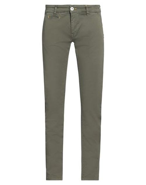 Man Pants Dark green Size 26 Cotton, Elastane
