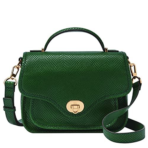 Fossil Women's Heritage Leather Top Handle Crossbody Purse Handbag