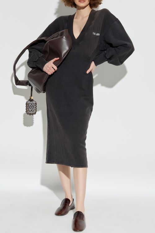 Dress With Logo, Women's, Grey