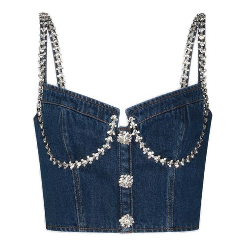 Embellished Denim Top