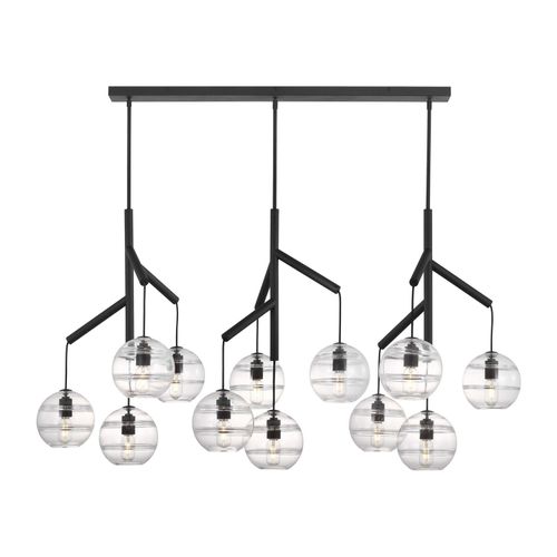 Nightshade Black 12 Light Chandelier from the Sedona Collection