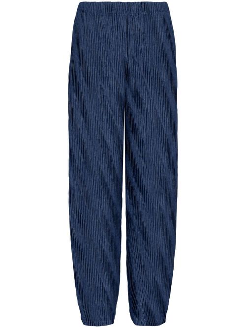 High-waist pleated trousers - Blue