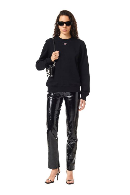 D-logo cotton sweatshirt - Black