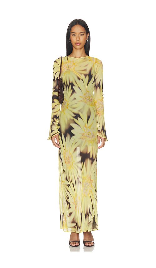 The Wolf Gang Lottie Maxi Dress in Yellow. L. Also in M, S
