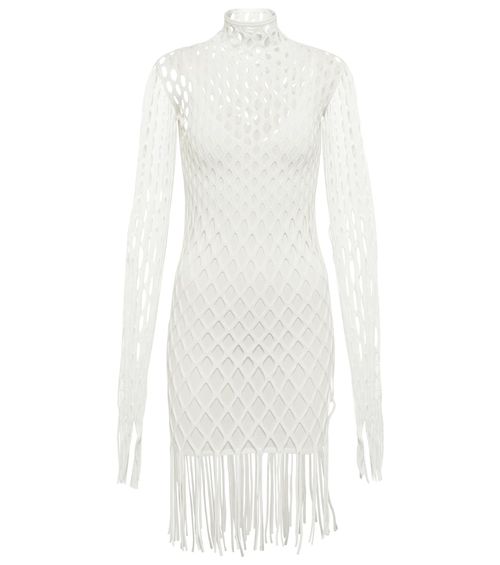 Dion Lee Fishnet high-neck minidress