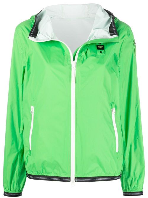 Contrast-trimmed track jacket - Green