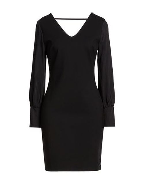 Woman Mini dress Black Size M Viscose, Polyamide, Elastane