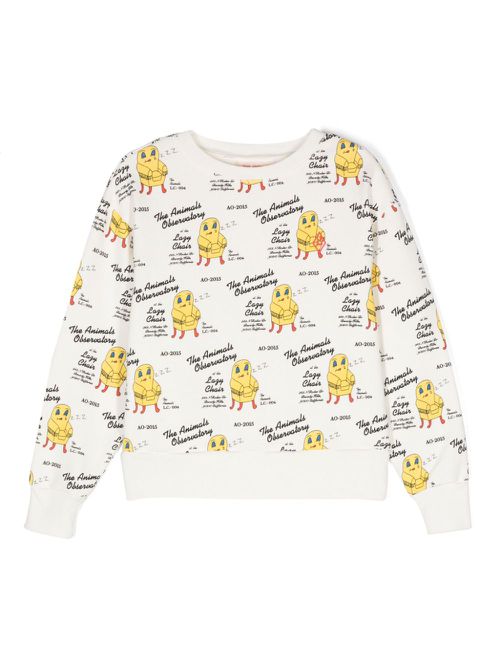 Bear cotton sweatshirt - White