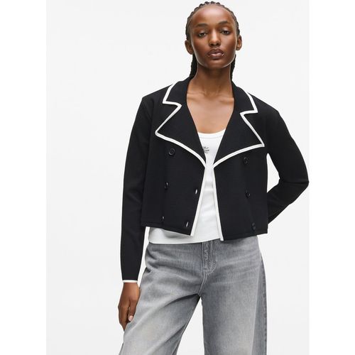 Karl Lagerfeld - Couture-cardigan, Damen, Schwarz/weiss, Größe