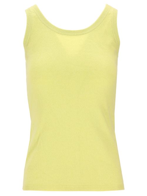 Yellow Knitted Round Neck Top