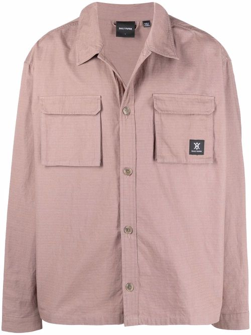 Marlon oversized shirt jacket - Neutrals