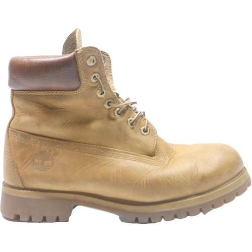 TIMBERLAND Womens Classic 6 Inch Premium Lace-Up Boots Beige Leather