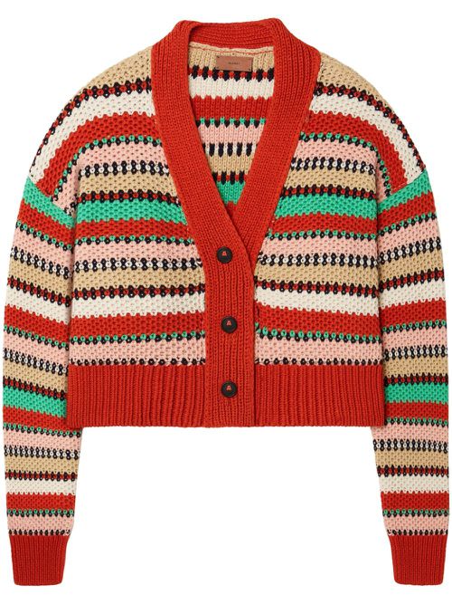 Sunny Stripes cardigan - Red
