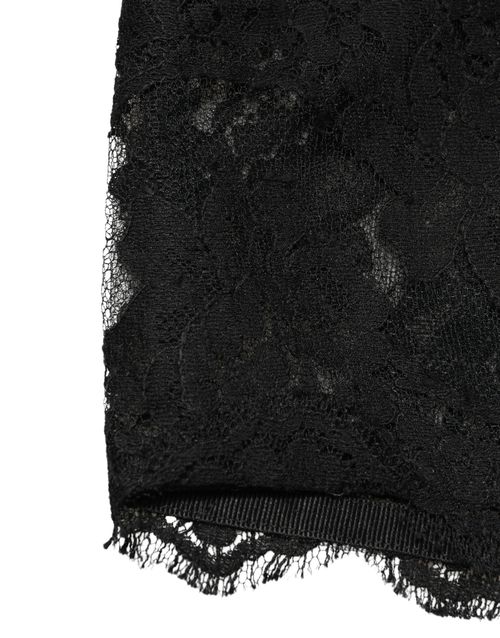 Lace Bandeau Tank Top — Black