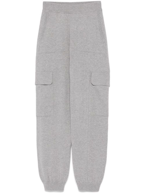 Fine-knit track pants - Grey