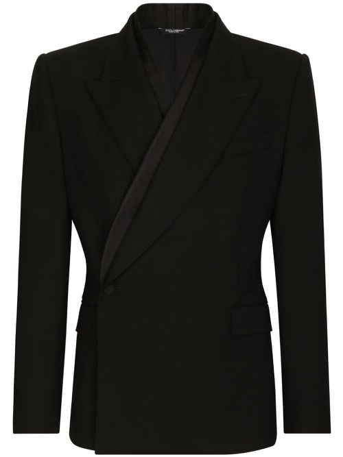 Wrap-design blazer - Black