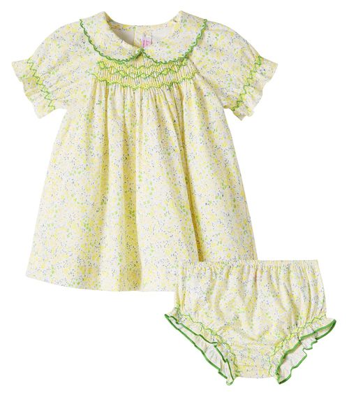 Baby Palma cotton dress and bloomers set