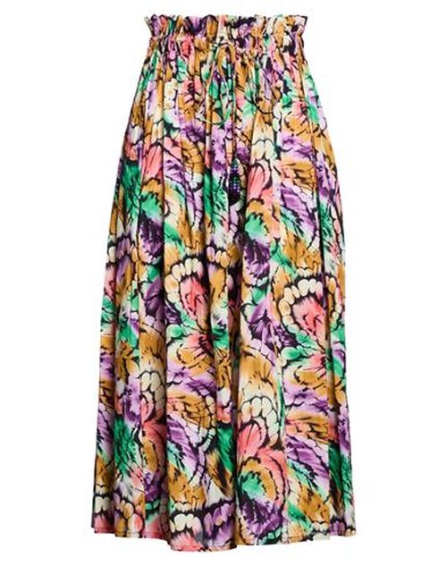 Woman Maxi skirt Green Size L Cotton