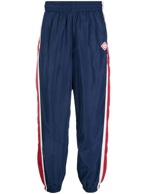 Side-stripe track pants - Blue