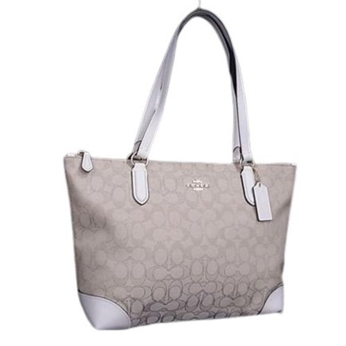 Canvas Leather Handbag Shoulder Bag Tote Bag (Pre-Owned)