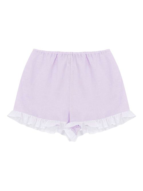 Ruffled-hem shorts - Pink
