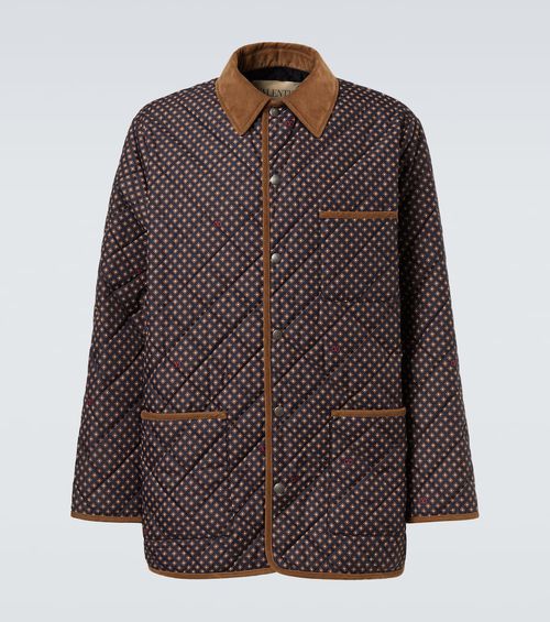 Polka-dot quilted jacket
