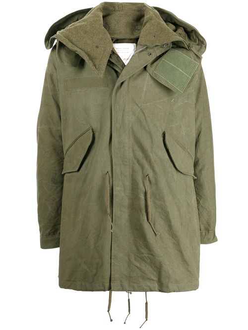 Hooded fishtail parka - Green