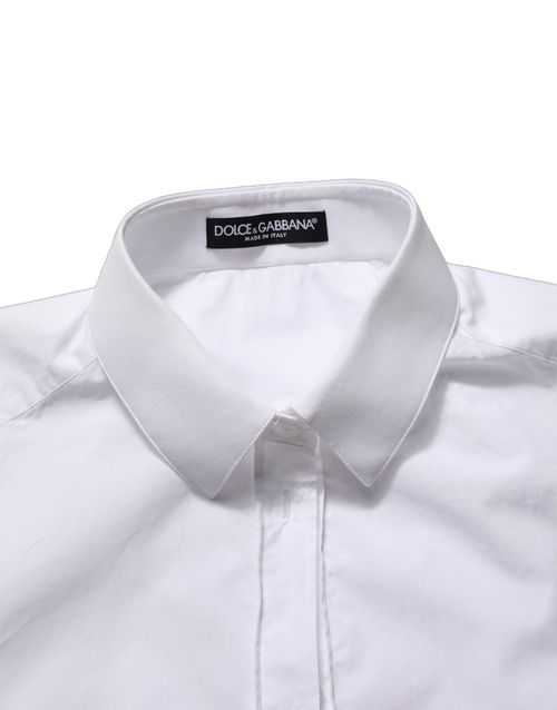 Cotton Button-Up Shirt — White