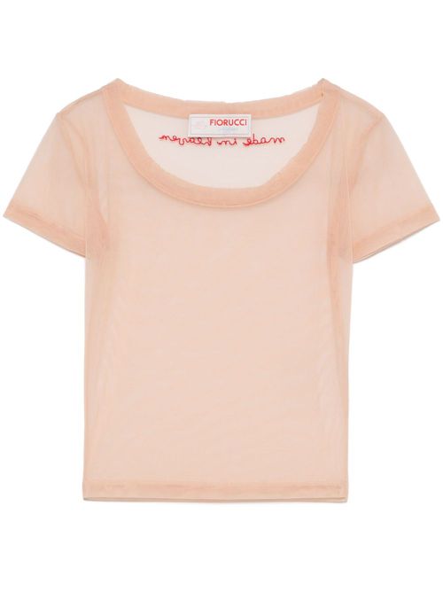 Tulle crop top - Neutrals