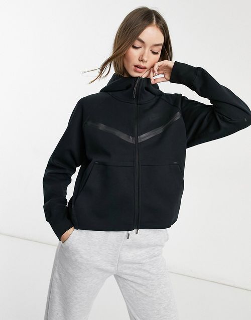 Tech fleece hoodie in black