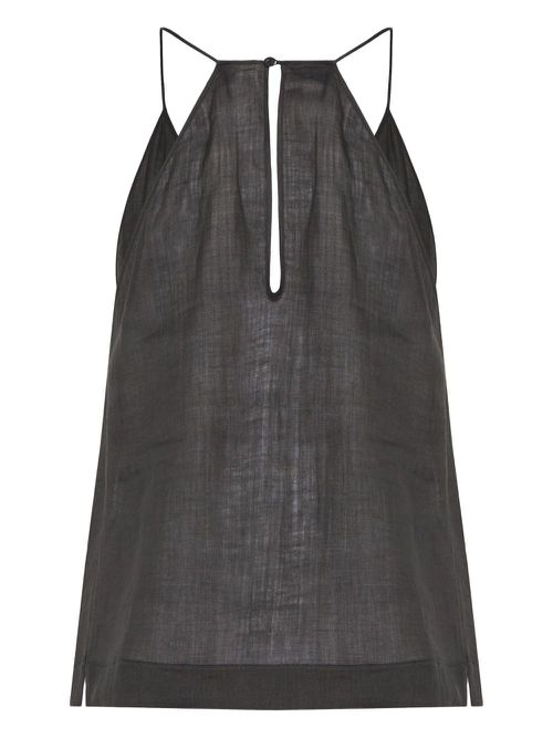 Halter-neck top - Black