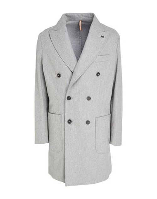 Roberto P Luxury Man Coat Light grey Size 42 Wool