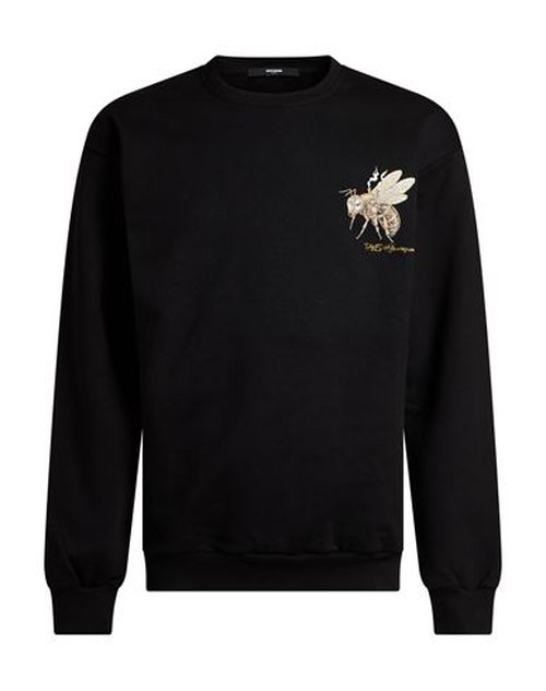 Man Sweatshirt Black Size L Cotton