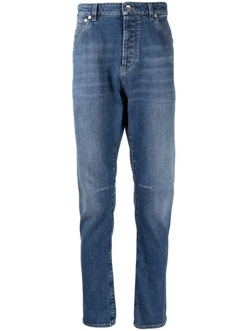 Leisure-fit straight-leg jeans - Blue