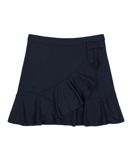 Little Girls Ruffle Layer Performance Scooter Skirt - Navy