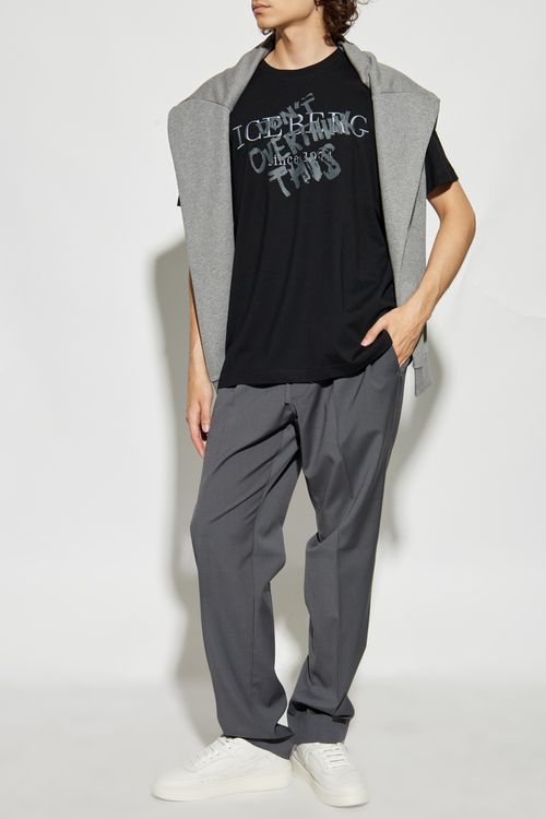 T-shirt With Logo, Men's, Black