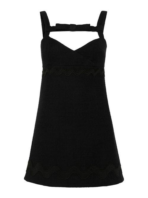 Scallop-trim mini dress