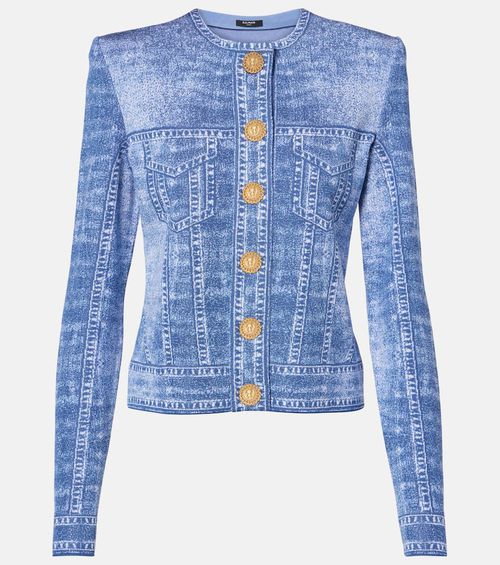 Balmain Trompe l'oeil jacquard cardigan