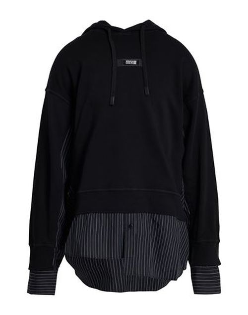 Man Sweatshirt Black Size XL Cotton, Elastane