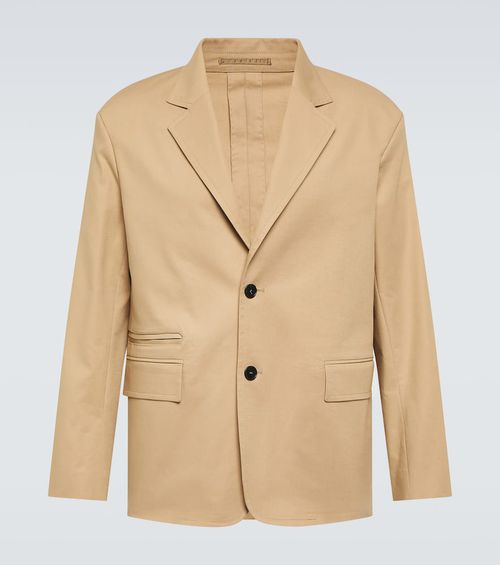Deconstructed cotton-blend blazer