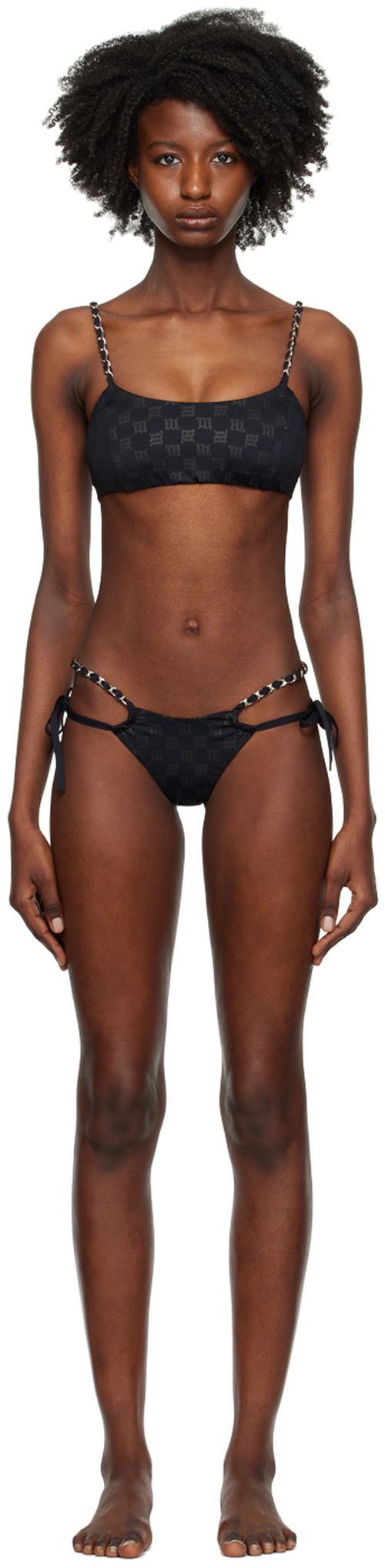 Black chain bikini briefs