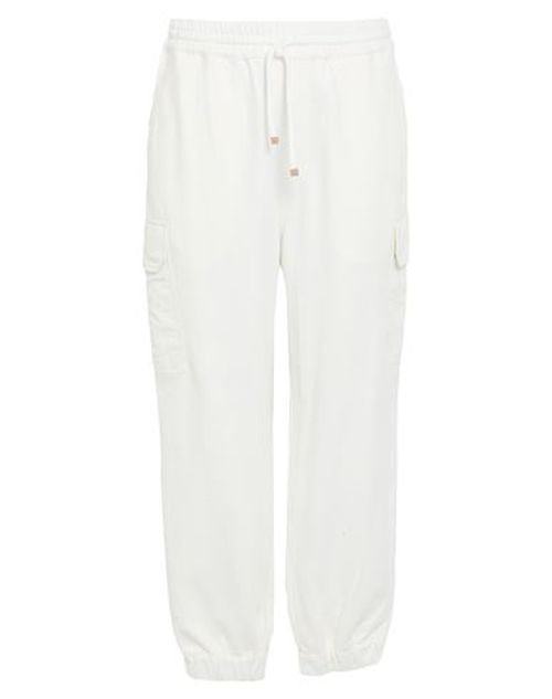 Man Pants White Size XXL Cotton, Polyamide